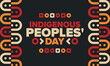 © scoutori - Indigenous Peoples' Day. Native American Day. American Indian culture. Heritage Month. Celebrate annual in United States. Tradition pattern. Poster, card, banner and background. Vector illustration