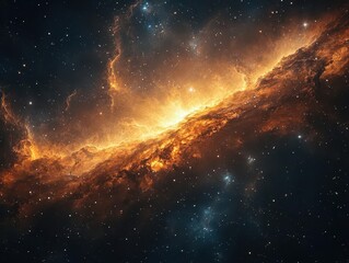 Wall Mural - vast, infinite deep space filled with stars, galaxies, and nebulae, presenting a breathtaking view of the cosmos, inspiring a sense of wonder and exploration of the universe beyond our world