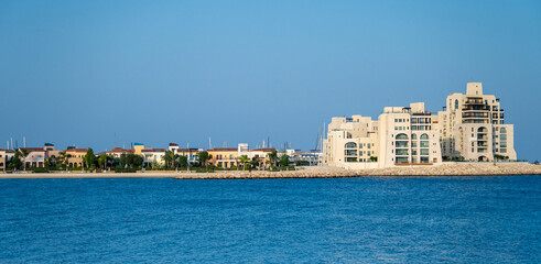 Wall Mural - The Limassol Marina with yachts and beautiful buildings in Cyprus