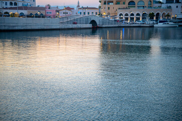 Wall Mural - The Limassol Marina with yachts and beautiful buildings in Cyprus