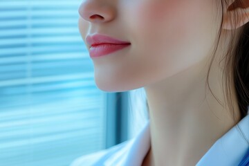 Poster - Close-Up of Happy Female Doctor in Clinic