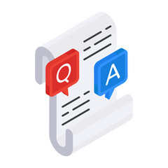 Canvas Print - Creative design icon of question and answer paper

