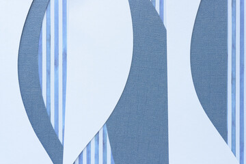 Wall Mural - abstract background featuring textured and patterned cut blue and white paper