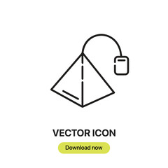 Poster - Tea Bag icon vector. Linear-style sign for mobile concept and web design. Tea Bag symbol illustration. Pixel vector graphics - Vector.	