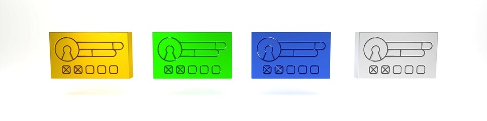 Poster - colorful create account screen icon isolated on white background. minimalism concept. 3d render illu
