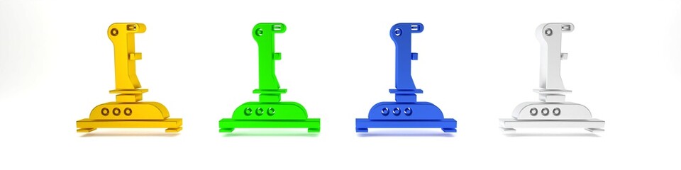 Poster - colorful joystick for arcade machine icon isolated on white background. joystick gamepad. minimalism