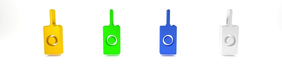 Poster - Colorful Remote control icon isolated on white background. Minimalism concept. 3D render illustration