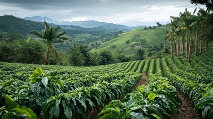 Biodynamic coffee farming, integrating holistic farming practices that focus on the ecological and spiritual aspects of agriculture, producing high-quality, sustainable coffee