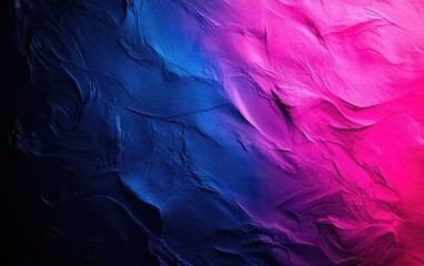 Poster - Vibrant abstract texture featuring deep blue and bright pink colors, smooth waves.