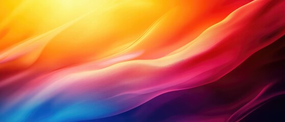 Aufkleber - Vibrant abstract wave pattern with colorful gradients, smooth texture.