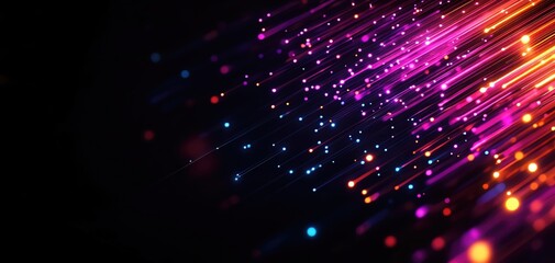 Poster - Vibrant light streaks create a dynamic backdrop, showcasing vivid colors and a sense of movement for creative projects.