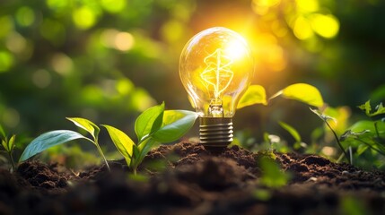 Poster - Renewable resources as a cornerstone of sustainable development, emphasizing the importance of harnessing energy sources that are replenished naturally