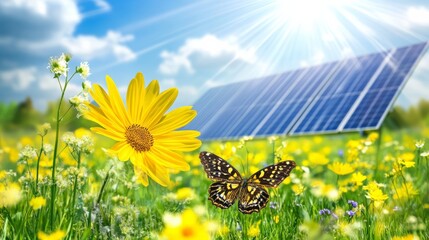 Poster - Renewable resources as a cornerstone of sustainable development, emphasizing the importance of harnessing energy sources that are replenished naturally