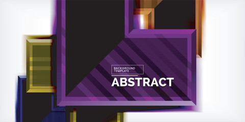 Aufkleber - Arrow symbols created with 3d effects and line texture geometric abstract background