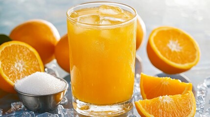Poster - Refreshing Orange Juice with Fresh Citrus Fruits