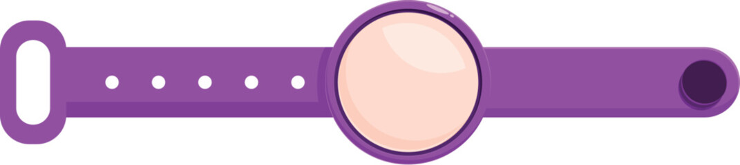 Poster - Purple silicone bracelet with round case holding empty space for your design