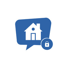 Fototapete - Address icon with padlock sign. Address icon and security, protection, privacy symbol. Vector icon
