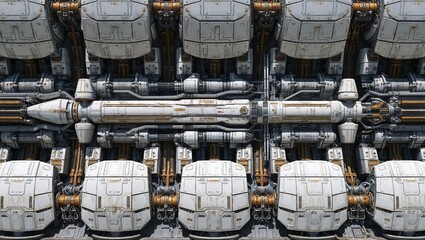 Poster - Futuristic Spaceship Engine Detail