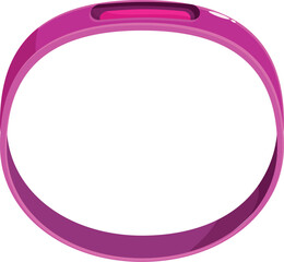 Poster - Smart bracelet showing empty display screen, isolated on white background