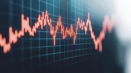 Poster - Futuristic stock market graph, innovation-driven growth, 3D illustration