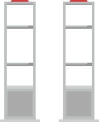 Poster - Anti theft system gates are detecting shoplifting items at store entrance