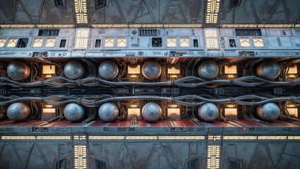 Canvas Print - Futuristic Spaceship Engine Room - Industrial Sci-Fi Design