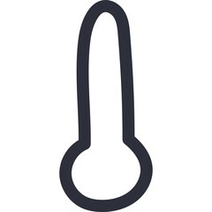 Fototapete - Simple black and white icon of temperature with hand drawn line. Symbol of control devices at home. Network and Internet of things sign