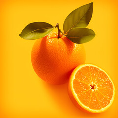 fruit - orange cut 2