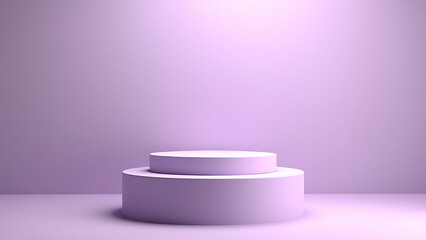 Aufkleber - Lavender themed podium mockup for product display photoshoots and presentations.