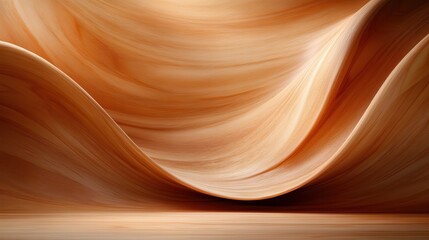 Poster - a gracefully curving piece of art resembling a wooden sculpture showcasing smooth lines and fine gra
