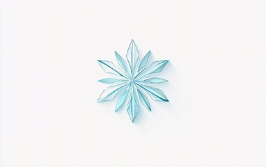 Poster - Intricate blue paper snowflake decoration on a light background showcasing creativity and craftsmanship during winter festivities