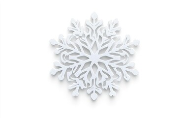 Poster - delicate white snowflake design resting on a smooth surface, capturing the essence of winter eleganc