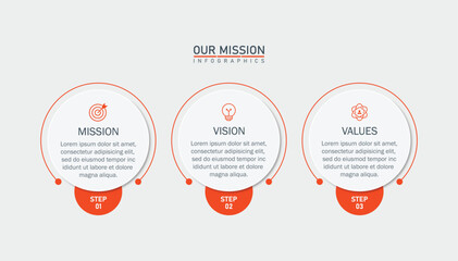 Poster -  mission, vision, values, graphic design template. with options.