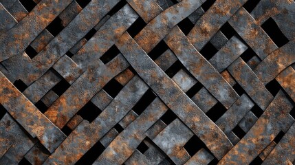Poster - Rusted metal texture Seamless pattern