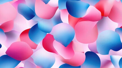 Poster - Abstract seamless pattern of flower petals on a geometric background