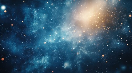 Poster - Abstract space background featuring illuminated elements created through 3D rendering techniques