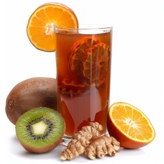 Poster - Glass of healthy beverage full of vitamins, minerals, and antioxidants