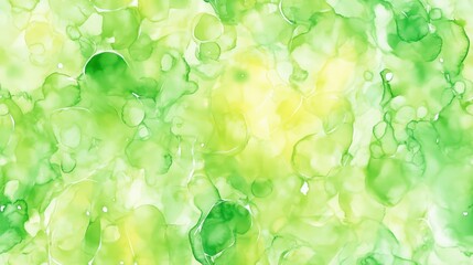 Poster - Seamless watercolor pattern with a fluorescent texture in shades of green