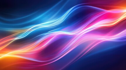 Poster - Multicolored abstract background featuring laser lights ideal for design use showcasing dynamic wave patterns