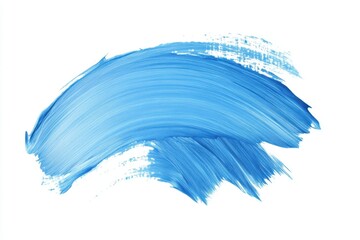 Poster - Soft azure brushstroke design on clear background, set apart for enhanced clarity and aesthetic charm