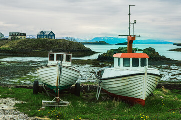 Wall Mural - cityscape of the city of Stykkisholmur, Snaefellness Peninsula, Iceland