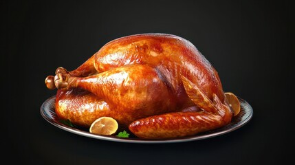 roast turkey on transparent background