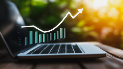 Abstract business  and charts and graphs with statistics to innovative analyze business potential and forecast future development of companies growth.