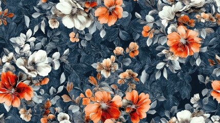 Poster - Digital pattern for fabric printing suitable for digital painting Design intended for covers textiles and wrapping paper