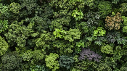 Wall Mural - Lush Green Canopy - Aerial View of a Dense Forest