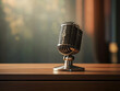 © gmstockstudio - Old vintage microphone on table