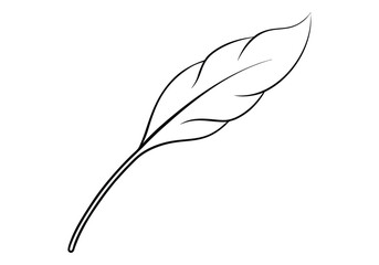 Poster - Continuous Line Art of a Floating Feather – Elegant Minimalist Vector