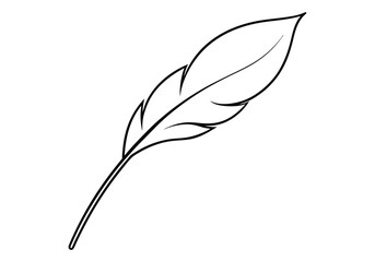 Poster - Continuous Line Art of a Floating Feather – Elegant Minimalist Vector