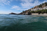 Coast line of La Herradura in Spain taken from the water