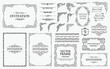 © mariabo - Design elements set, decorative flourish border corner and frame collection for invitation, menu and page decoration